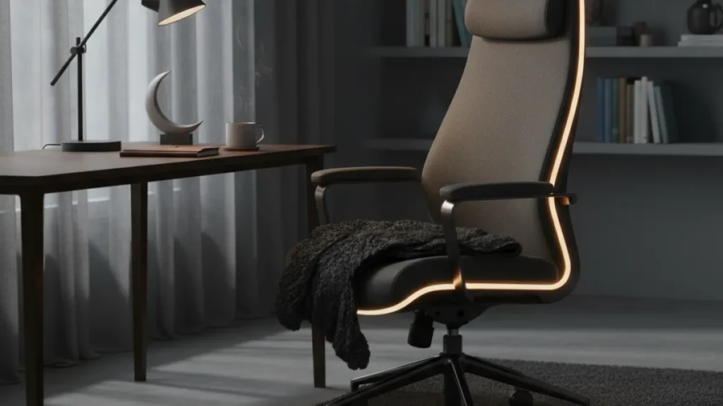 Sedia ergonomica per lavoro notturno e luci basse - Sedia